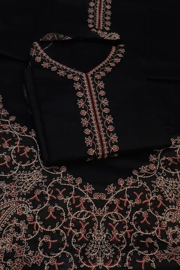 3 piece Black Embroidered lawn