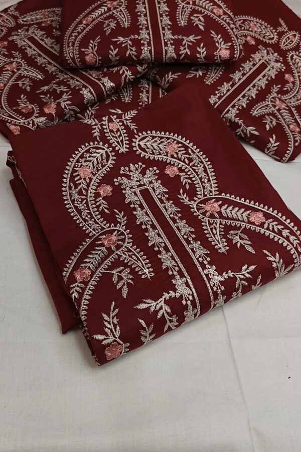 Mehroon  Embroidered farshi Shalwar