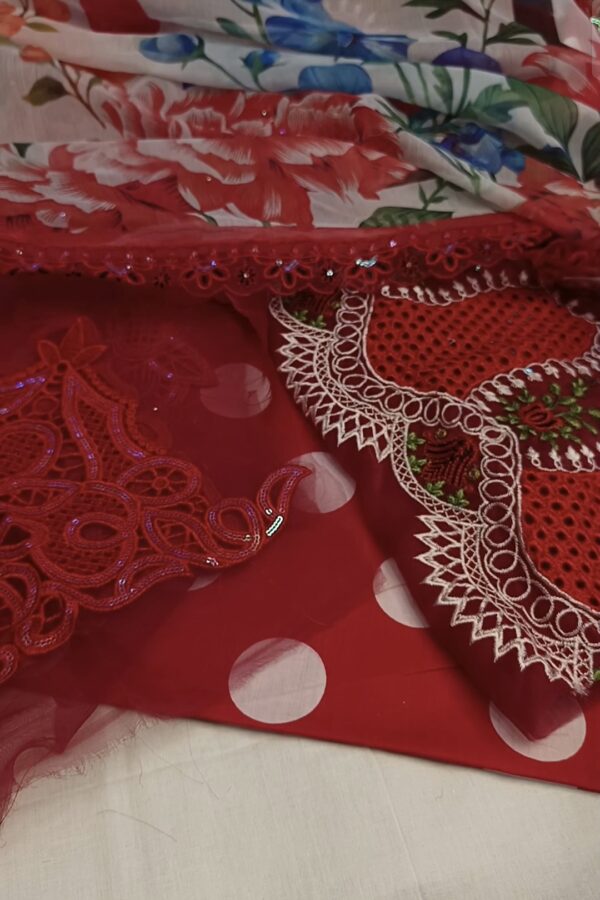 Maria B polka dot hit Red color