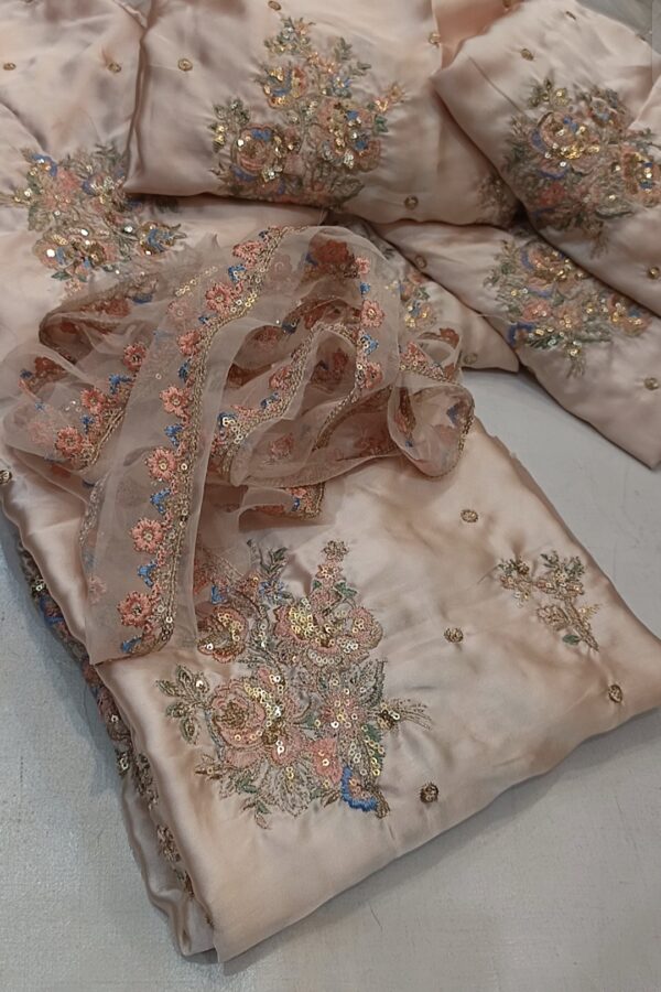 Powder pink ethnic silk