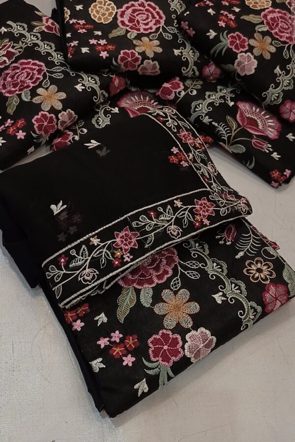 Bareeze Black 3PC pure duppata