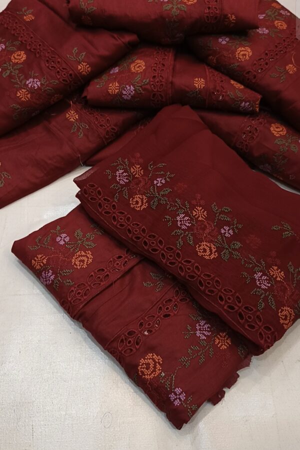 Mehroon Bareeze 3pc pure duppata