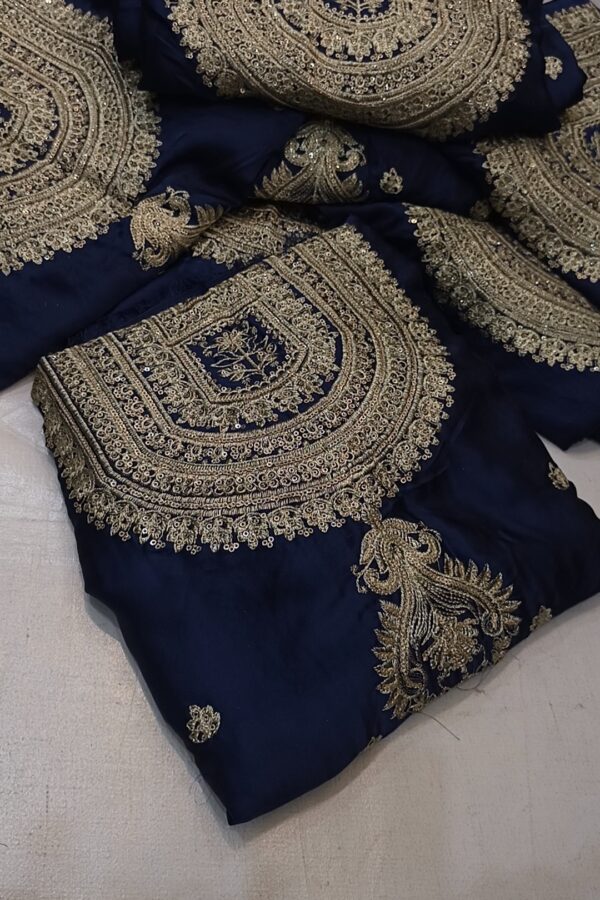 Asim Jofa Blue Hit Silk Suit