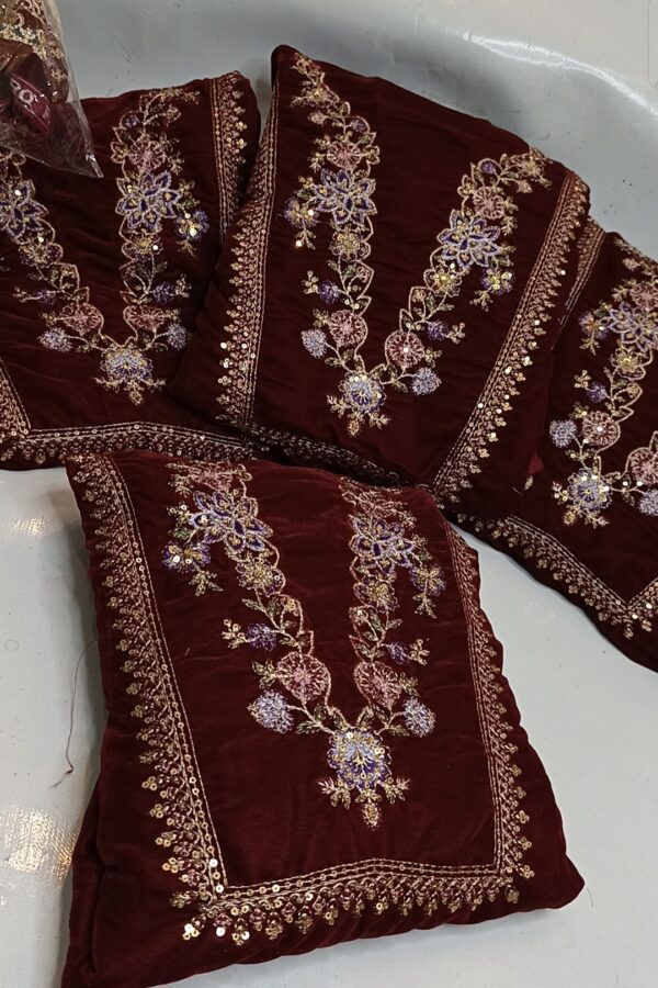 Ethnic Velvet Mehroon Hit