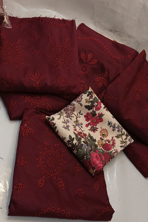 Ethnic chickenkari shirt printed shalwar